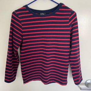 APC striped red navy sweater size S